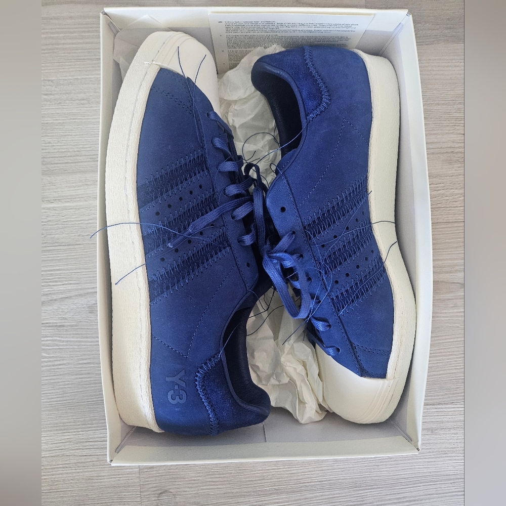 Adidas Y-3 Superstar Navy and Cream Men's Sneakers